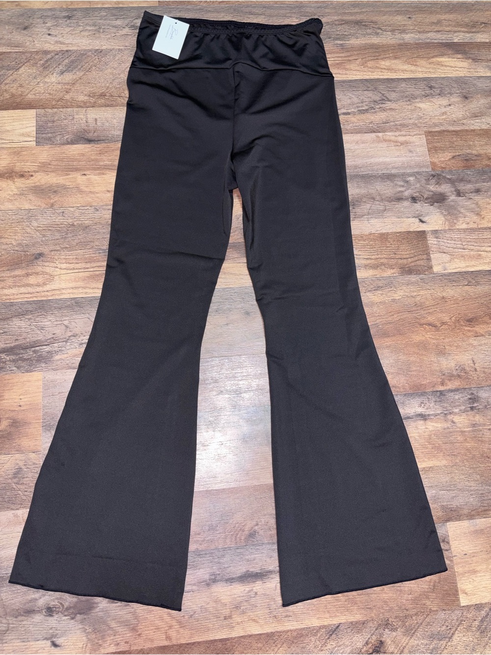 Wide-Leg Black Stretch Maternity Pants w/ Pockets | Size Medium